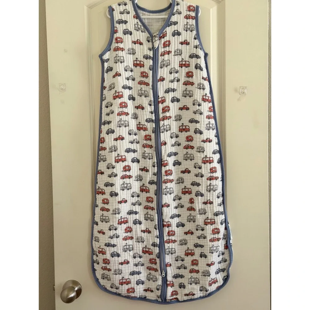 Tado Muslin Organic Cotton Sleep Sack XL 39 Inch Car Print Wearable Blanket 2T